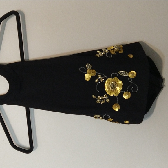 Vintage floral 2 pieces set Golden and black - Picture 2 of 6